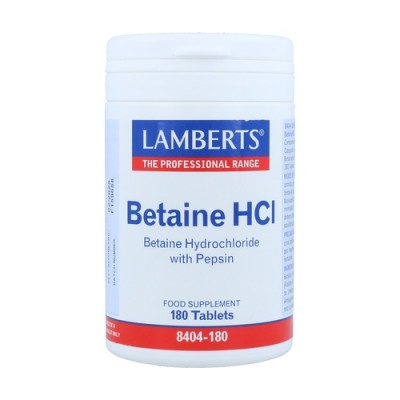 LAMBERTS BETAINA 324 MG / PEPSINA 5 MG 180 CAP