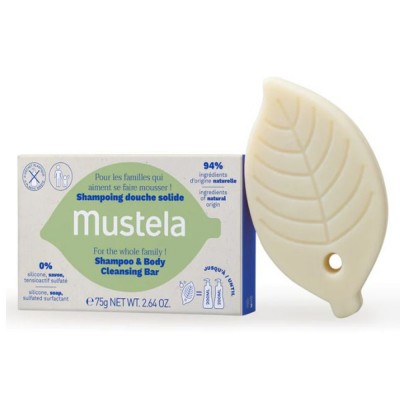 MUSTELA CHAMPU SOLIDO CABELLO Y CUERPO 75 G
