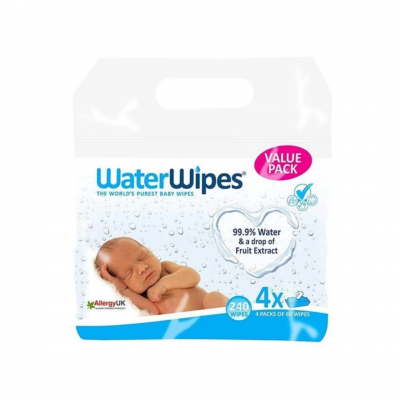 WATERWIPES 4X60U BEBE