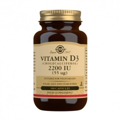 SOLGAR VITAMINA D3 2200 IU 100CAP