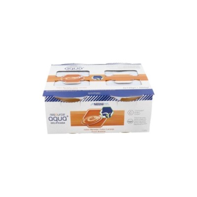 RESOURCE AQUA+ GELIFICADA 4X125G NARANJA