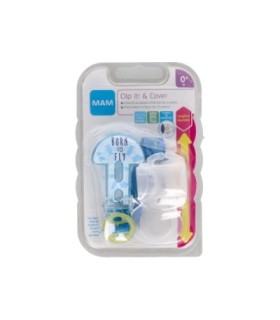 MAM BROCHE CHUPETE Y CUBIERTA PROTECCION AZUL