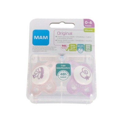 MAM CHUPETE SILICONA FISIO ROSA ORIGINAL 2 - 6