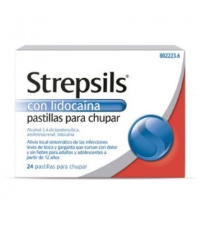 STREPSILS CON LIDOCAINA 24 PASTILLAS PARA CHUPAR