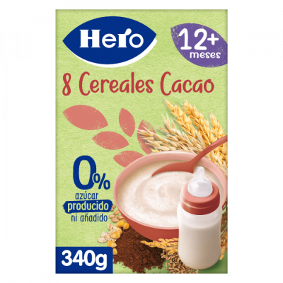 HERO 8 CEREALES CACAO 340 G