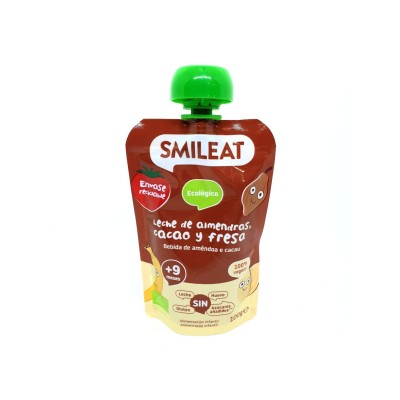 SMILEAT POUCH LECHE ALMENDRAS CACAO FRESA 100 GR
