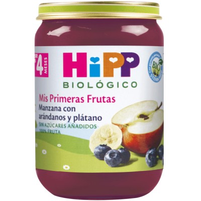 HIPP MIS PRIMERAS FRUTAS MANZ ARAN PLAT 190G