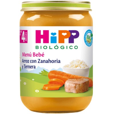 HIPP ARROZ CON ZANAHORIA Y TERNERA 190 G