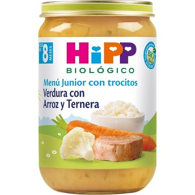 HIPP VERDURA CON ARROZ Y TERNERA 220 G