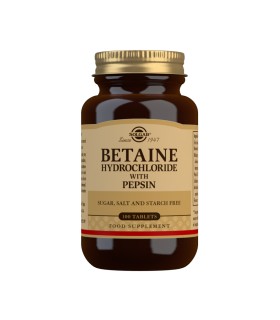SOLGAR BETAINA CLORHIDRATO+PEPSINA 100 COMP