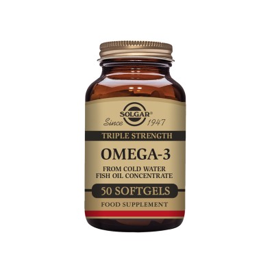 SOLGAR OMEGA 3 TRIPLE STRENGTH 50 SOFTGUMMIES