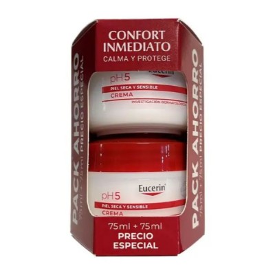 EUCERIN PACK CREMA PIEL SENSIBLE 2X75ML