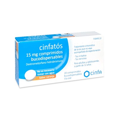 CINFATOS ANTITUSIVO FLAS EFG 15 mg 20 COMPRIMIDO