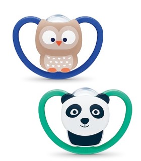 NUK CHUPETE SILICONA SPACE 6-8 M 2 U