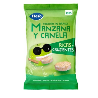 HERO KIDS TORTITAS ARROZ MANZANA Y CANELA 1 BOLS