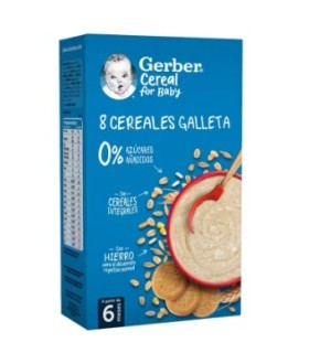 GERBER 8 CEREALES GALLETA 2X475 G