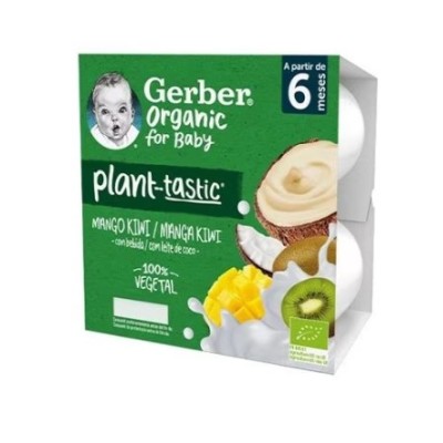 GERBER PLANT-TASTIC 4 TARRITOS 90 G SABOR MANGO