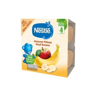 NESTLE PURE MANZANA PLATANO 4X100G