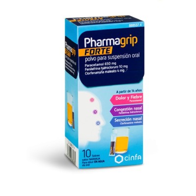PHARMAGRIP FORTE CONGESTION Y SECRECION NASAL 10