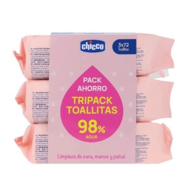 CHICCO TRIPACK TOALLITAS DELICATE 3X72 UD