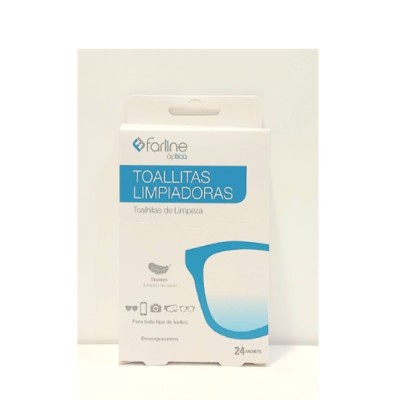 FARLINE TOALLITAS LIMPIADORAS GAFAS 24 UNID
