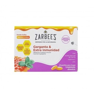 ZARBEES GARGANTA Y EXTRA INMUNIDAD 24 PASTILLAS