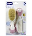 CHICCO CEPILLO Y PEINE ROSA