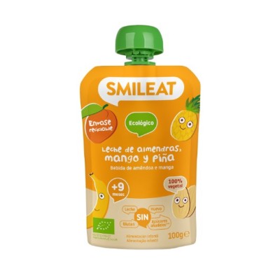 SMILEAT POUCH LECHE ALMENDRAS MANGO PIÑA 100 G