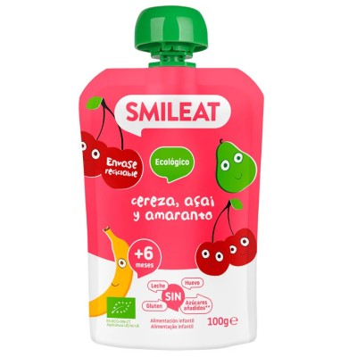 SMILEAT POUCH CEREZA ACAI AMARANTO 100 G