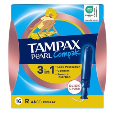 TAMPAX COMPAK PEARL REGULAR 16 U