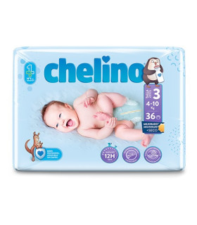 CHELINO PAÑAL T3 4-10 KG 36 U