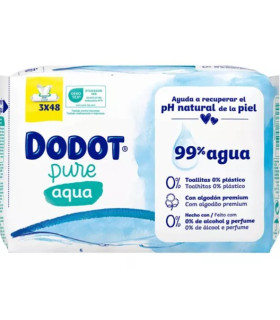 DODOT TOALLITAS AQUA PURE 3X48U