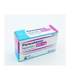 PARACETAMOL NORMON EFG 650 mg 20 COMPRIMIDOS