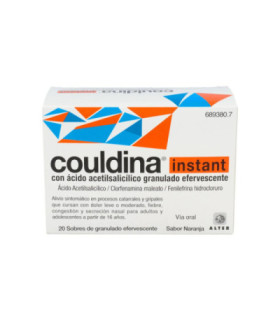 COULDINA INSTANT CON ACIDO ACETILSALICILICO 20 S