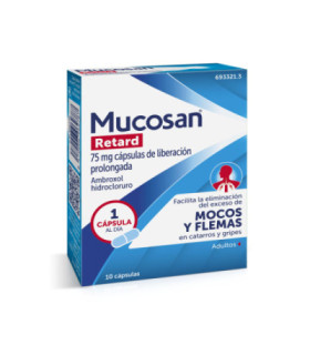 MUCOSAN RETARD 75 mg 10 CAPSULAS LIBERACION PROL