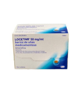 LOCETAR 50 mg/ml BARNIZ UÑAS MEDICAMENTOSO 1 FRA
