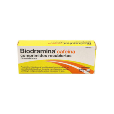 BIODRAMINA CAFEINA 12 COMPRIMIDOS RECUBIERTOS