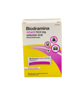 BIODRAMINA INFANTIL 12,5 mg 12 SOBRES MONODOSIS