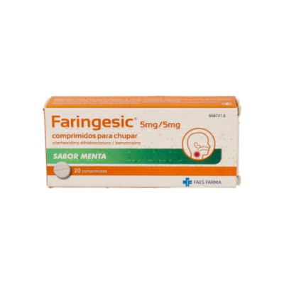 FARINGESIC 5 mg/5 mg 20 COMPRIMIDOS PARA CHUPAR